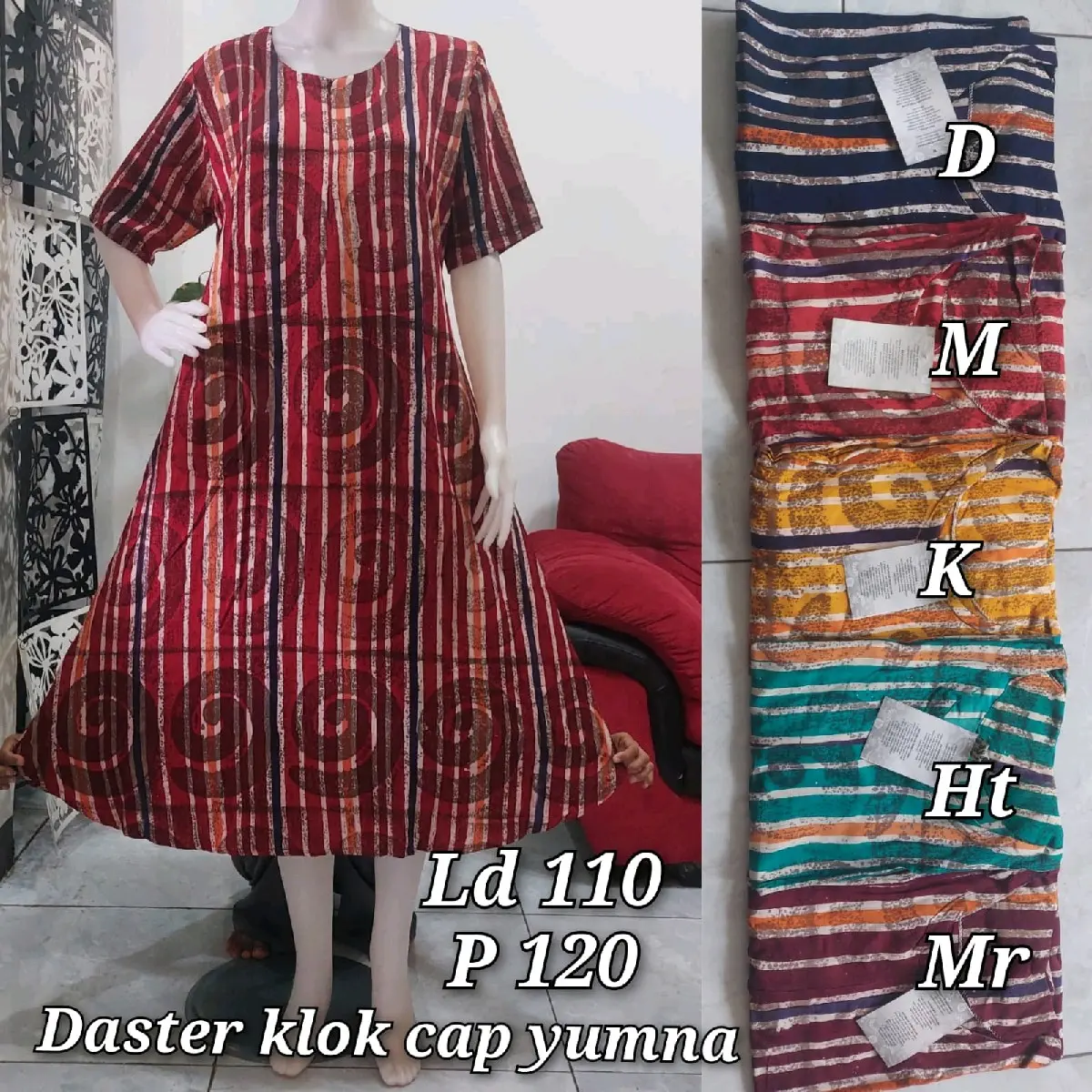 DASTER NEW KLOK CAP YUMNA PREMIUM//DASTER CANTIK//DASTER ADEM NYAMAN//DASTER CAP BATIK
