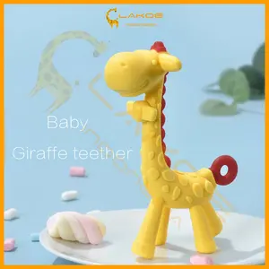 LAKOE  Giraffe Teether gigi / Gigitan Bayi Teether Bayi Jerapah lucu mainan teether bayi silikon