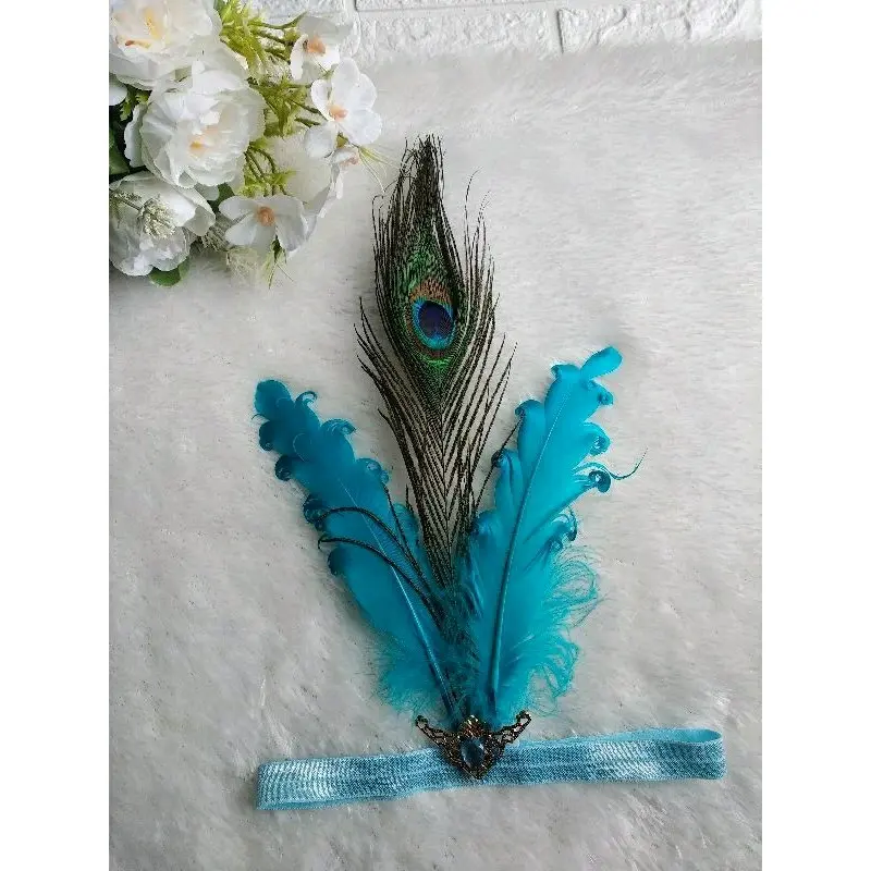 mahkota bulu merak Headbands 8