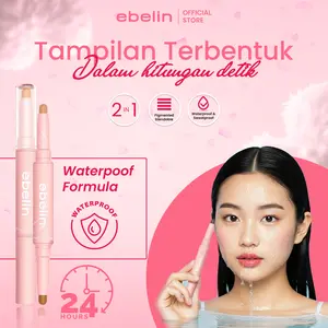 EBELIN -Highlighting All In One Stick 2in1 Waterproof Highlighter & Contouring Tampil Makin Berdimensi Makeup Praktis Tahan Lama & Waterproof