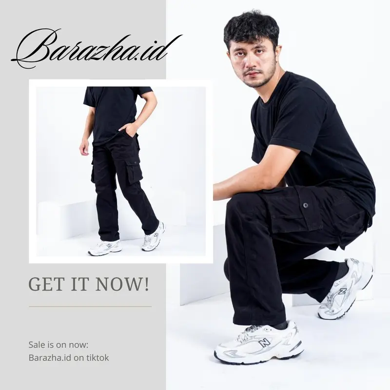 Barazha.id Celana Cargo Panjang Pria Reguler Fit Size 28-40 6