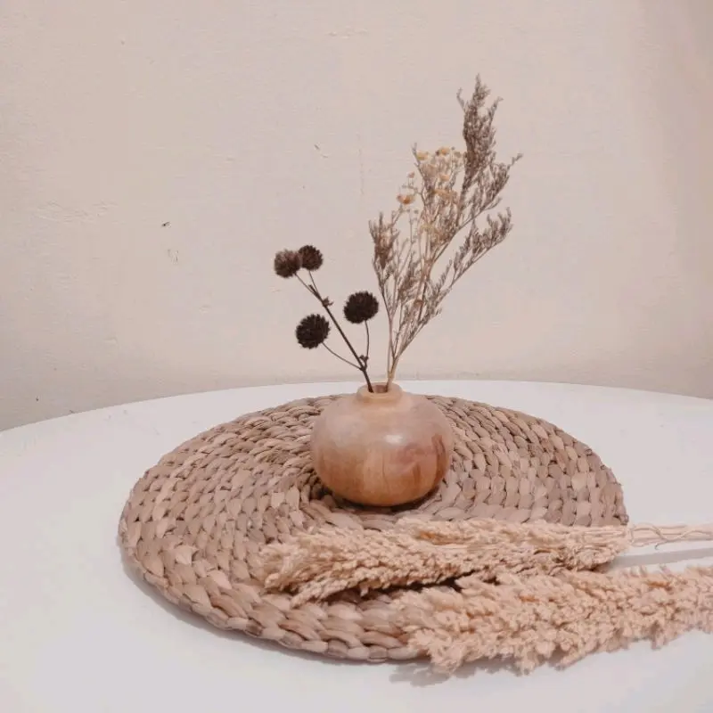 Vas Bunga Kayu Aesthetic / Vas Bunga Kering / Vas Kayu Mahoni / Dekorasi Estetik 3