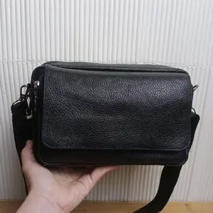 handbag/tas tangan ukuran besar kulit sapi warna hitam