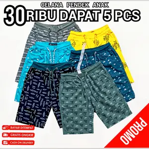 Paket Celana Anak 30 dapat 5 pcs Celana Pendek Anak Motif / Celana Anak Chino Motif Usia 3-12 tahun Katun