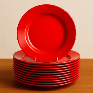 [6-12 pcs]  Piring Anti Pecah 8 Inch Plastik PP5 Tebal Kitchenware Alat