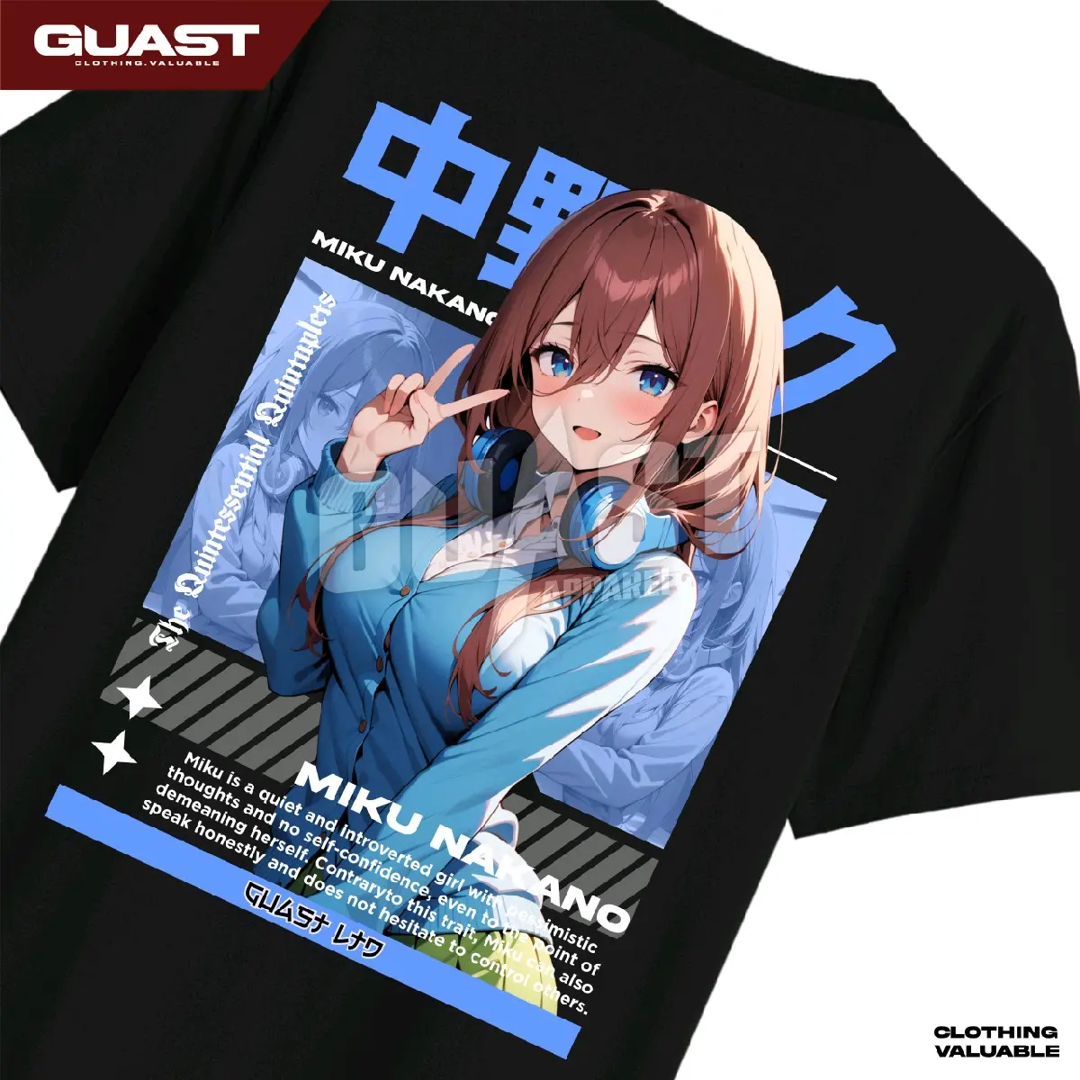 KAOS TSHIRT DISTRO ANIME MIKU NAKANO The Quintessential Quintuplets UNISEX