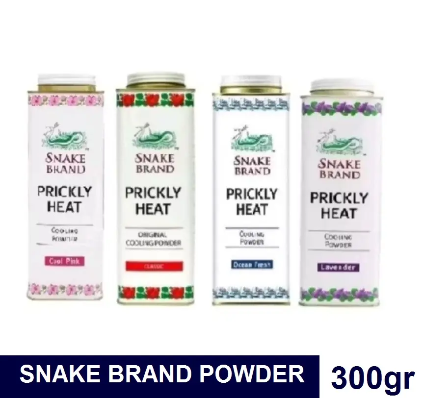Snake Brand Prickly Heat Powder - Bedak Mengatasi Biang Keringat dan Gatal