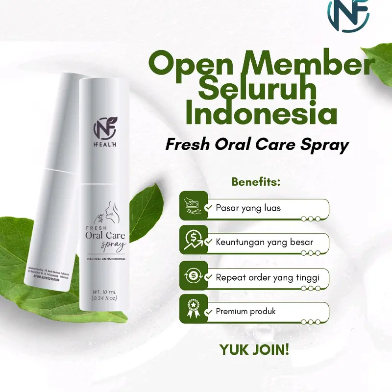 mouth spray bukan sekedar penyegar mulut, diramu dari 6 bahan aktif herbal dengan manfaat antiseptik,  antiinflamasi dan antioksidan. Mulut Bau 1