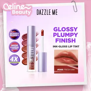 [FS] Dazzle Me Ink Gloss Lip Tint/Liptint Glossy Plumpy Finish High Pigmented Colors Tahan Lama Cocok untuk Semua Jenis Kulit