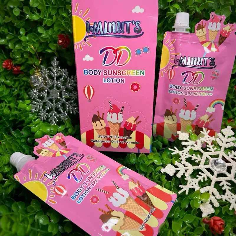 Walnut DD Body Sunscreen Lotion SPF 50 Pa +++ Sachet Pink