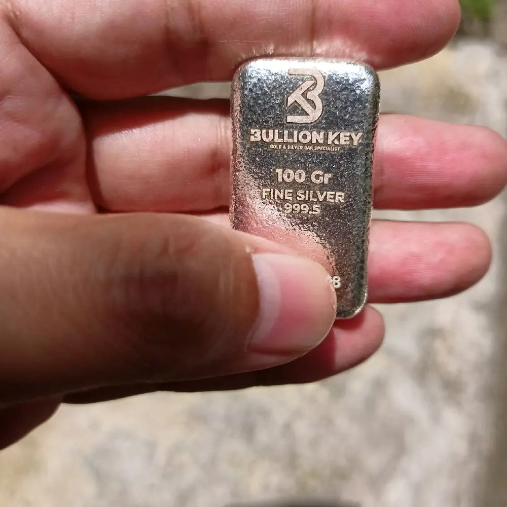 Perak Silver 99.99 Bullion Key (ASLI) 100 gram batangan dari PT Key Silver