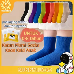 Sunny.Lucas (0-15Tahun)Katun Murni Socks good quality Kaos kaki anak laki laki Kaos Kaki Anak Plain Socks kaki anak perempuan Bayi
