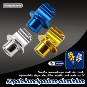 Kepala kunci paduan aluminium, aksesori modifikasi kunci mobil, kepala kunci ringan, tahan lama dan berkekuatan tinggi, desain anti selip dan anti korosi