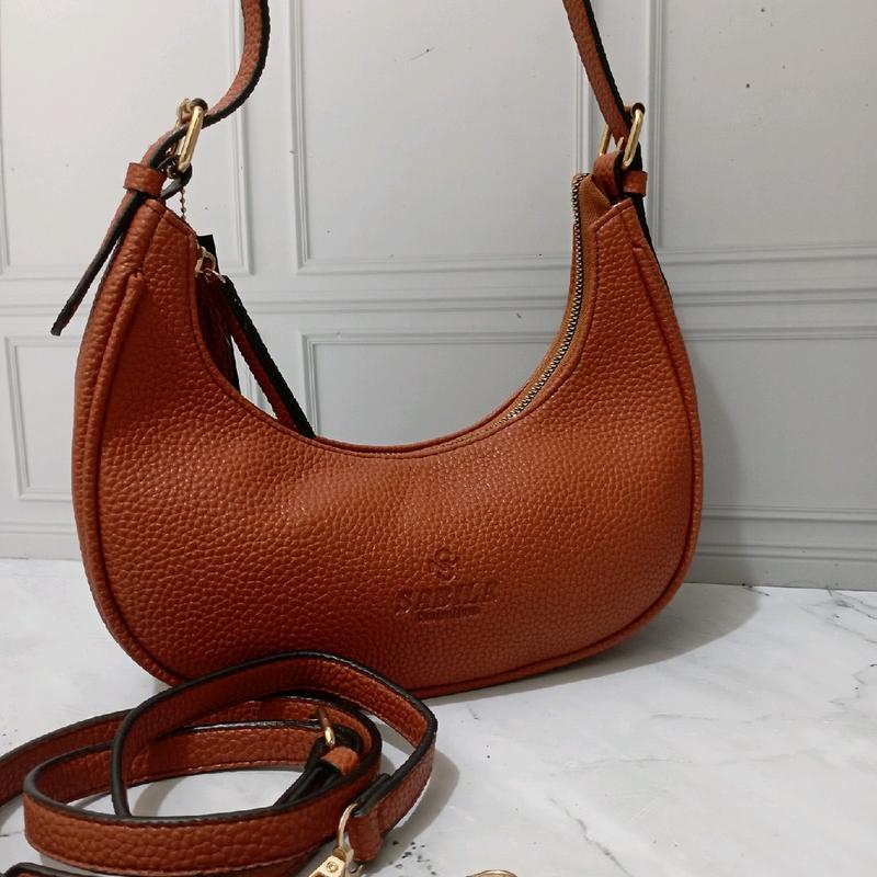 TAS WANITA bulan sabit bahan kulit jeruk Selempang 2