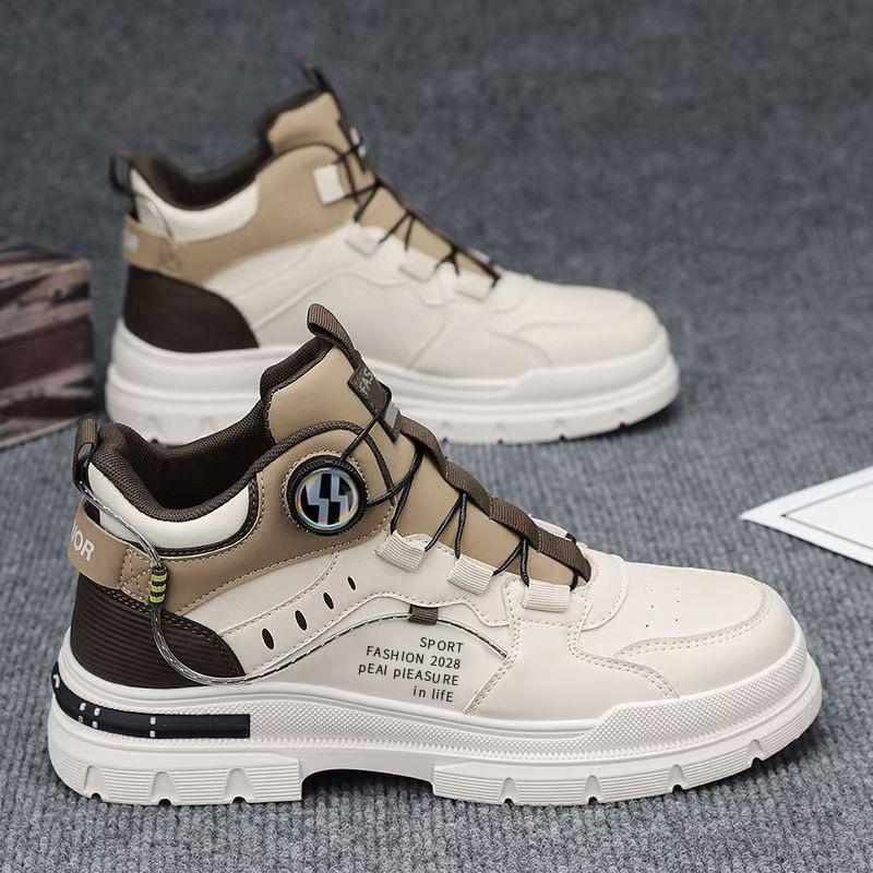  Giày nam cao cổ ONEZ giày boot nam nút vặn đế cao su ZM222 