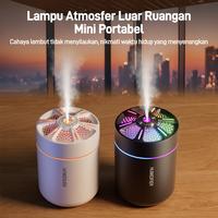 Gambar DL Pembasah udara berwarna-warni dengan lampu atmosfer USB, pembasah udara mobil, alat penyegar udara portabel mini untuk meja - Hitam dari Dreamland Mart Kab. Tangerang 2 Tokopedia
