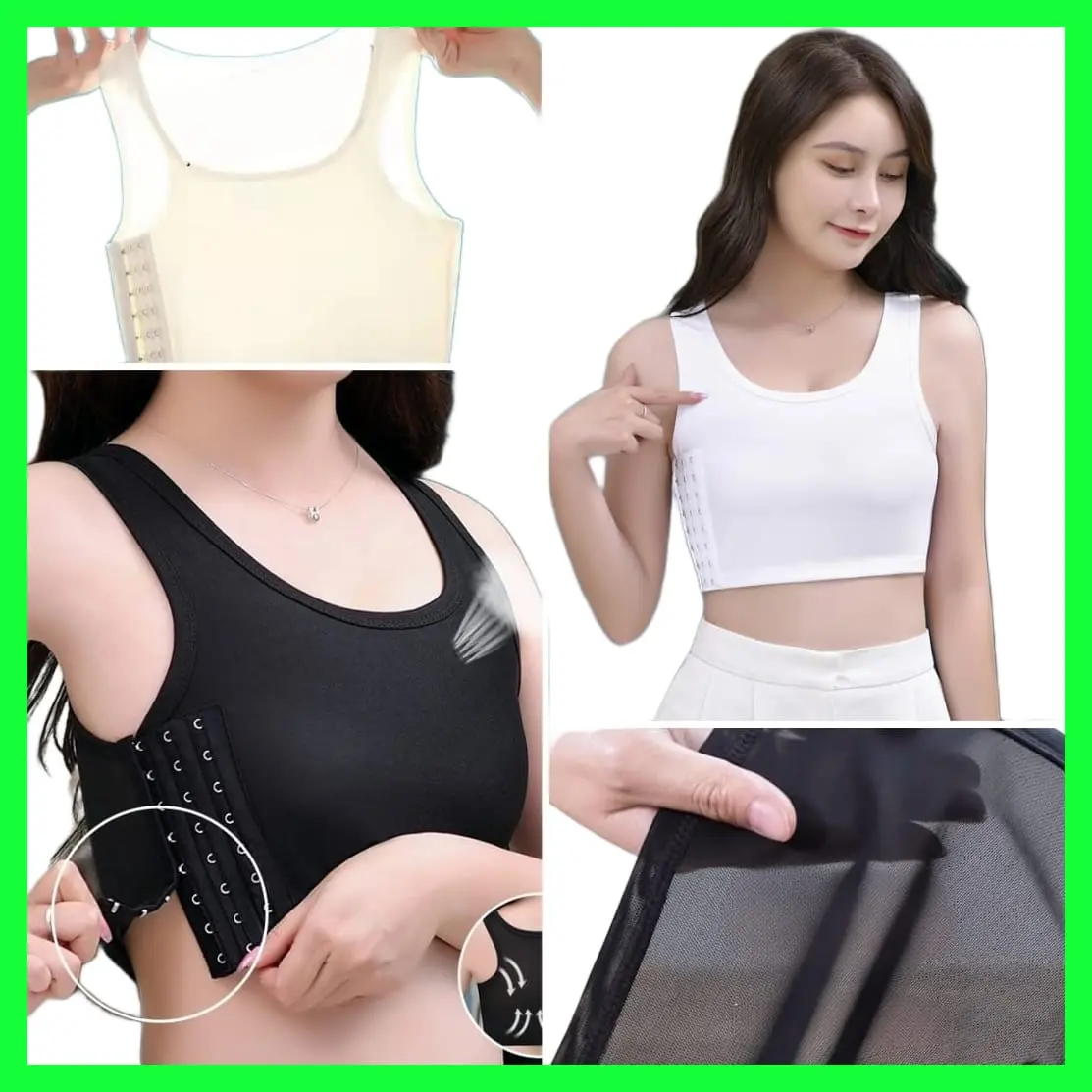 KORSET PAYUDARA ROMPI OLAHRAGA BERNAPAS WANITA KORSET PAYUDARA UKURAN: M ~ 2XL BREAST BINDER KAIT SAMPING LESS PERATA DADA PAYUDARA