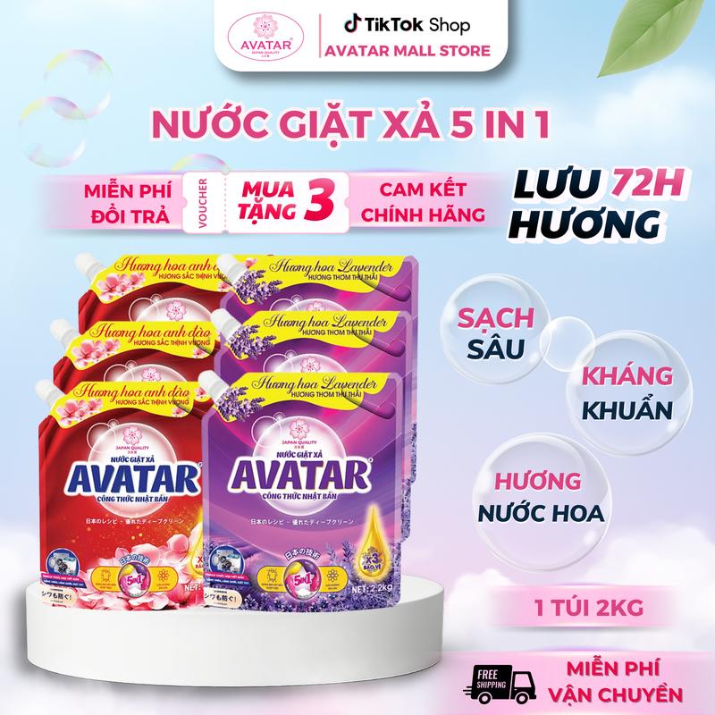 Mua 3 Tặng 3 Nước Giặt Avatar - 2kg túi - Lưu hương 72H