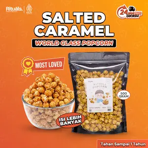 Salted Caramel Popcorn 500gr Ukuran XXL - Snack Jagung Camilan Crispy by Rituals Food