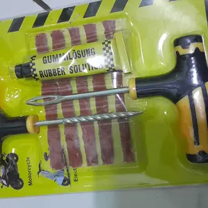 Set Alat TambaL Ban Bocor Tubles Kit Peralatan Tambal Ban Mobil Sepeda Motor Tubeless Tire Repair