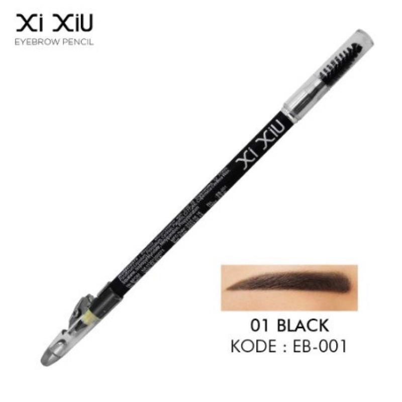 Xi Xiu Pensil Alis 2 in 1 Black Brown- Tekstur Creamy dan Pigmented - Pencil, Waterproof Eyebrow 4