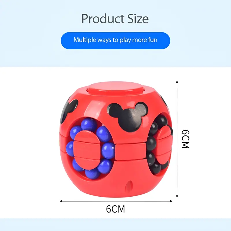 Mainan Anak Little Magic Bean Top / Magic bean cube, fingertip top, magic bean combination, round shape bisa COD Permainan Games Toys 5