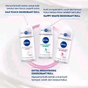 Nivea extra bright radiant & smooth deodorant roll on 25ml  Ketiak