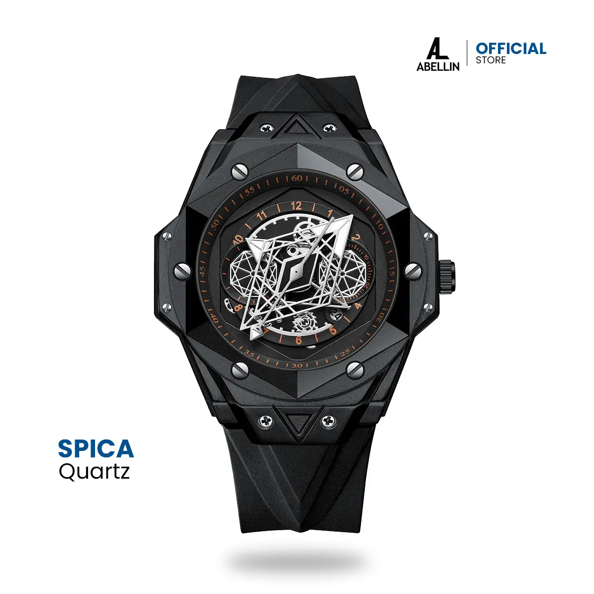SPICA Quartz - Jam Tangan Pria Rubber Silicone Model Terbaru Jarum Menyala Luminous Watch