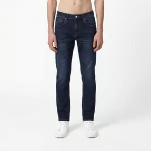 Celana Jeans Slim Fit Indigo Blue Panjang Pria Stretch/Melar Original Denimic Nyaman Biru Navy