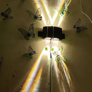 12pcs Stiker Dinding Desain Kupu-Kupu  3D Untuk Dekorasi Pesta Pernikahan Butterfly/ Topper cake Akrilik Bronzing Sisipan topper