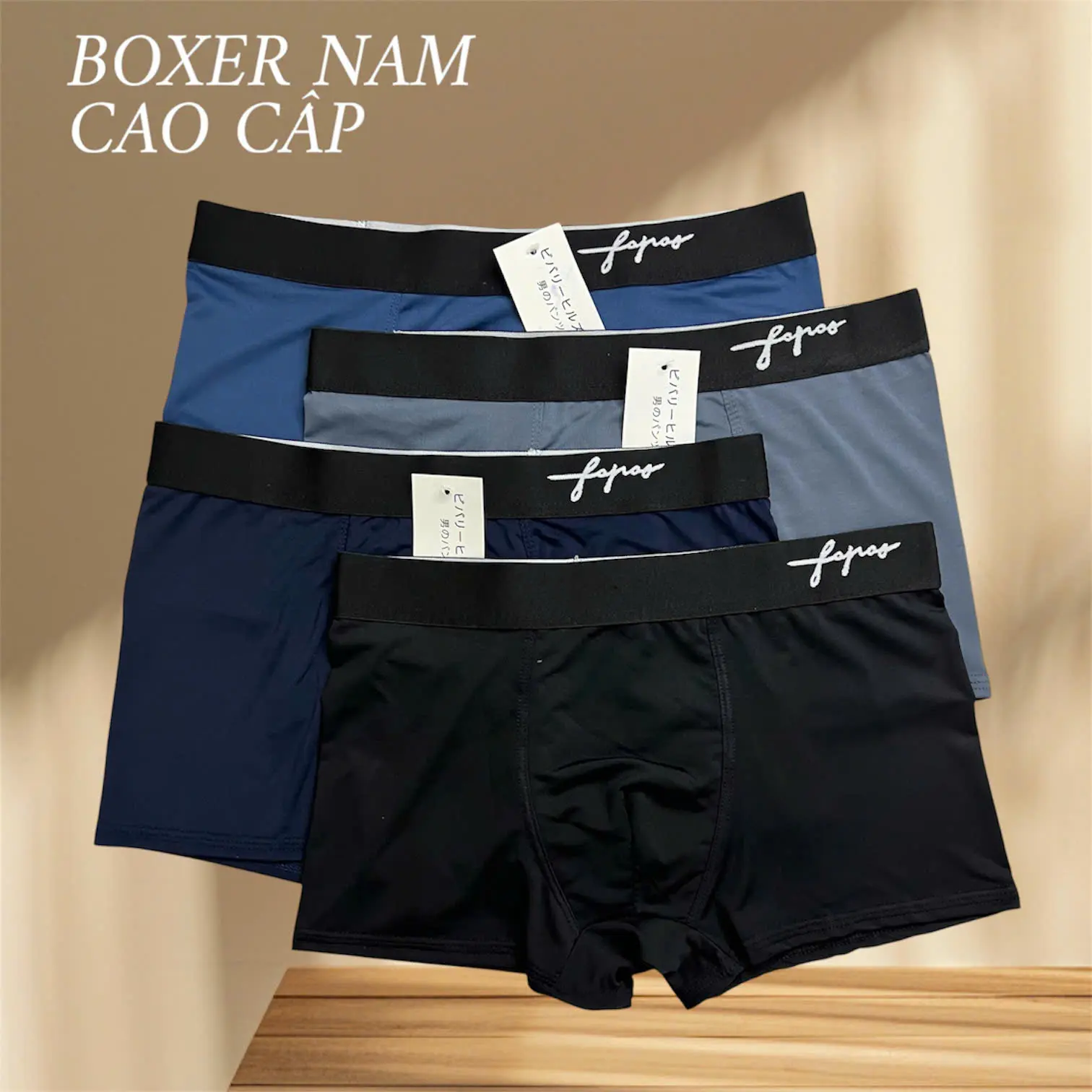 (COMBO 4 CHIẾC ĐÙI) QUẦN BOXER NAM CHỮ KÝ THUN LẠNH CHO NAM/ QUẦN SHIP ĐÙI QUẦN LÓT THUN LẠNH THOÁNG MÁT CHO NAM