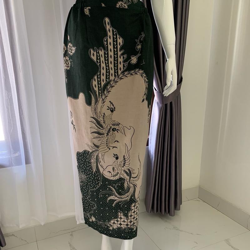 Set batik Couple seruni Hijau botol, Couple kondangan, batik Couple, kemeja rok dan tunik wanita 3