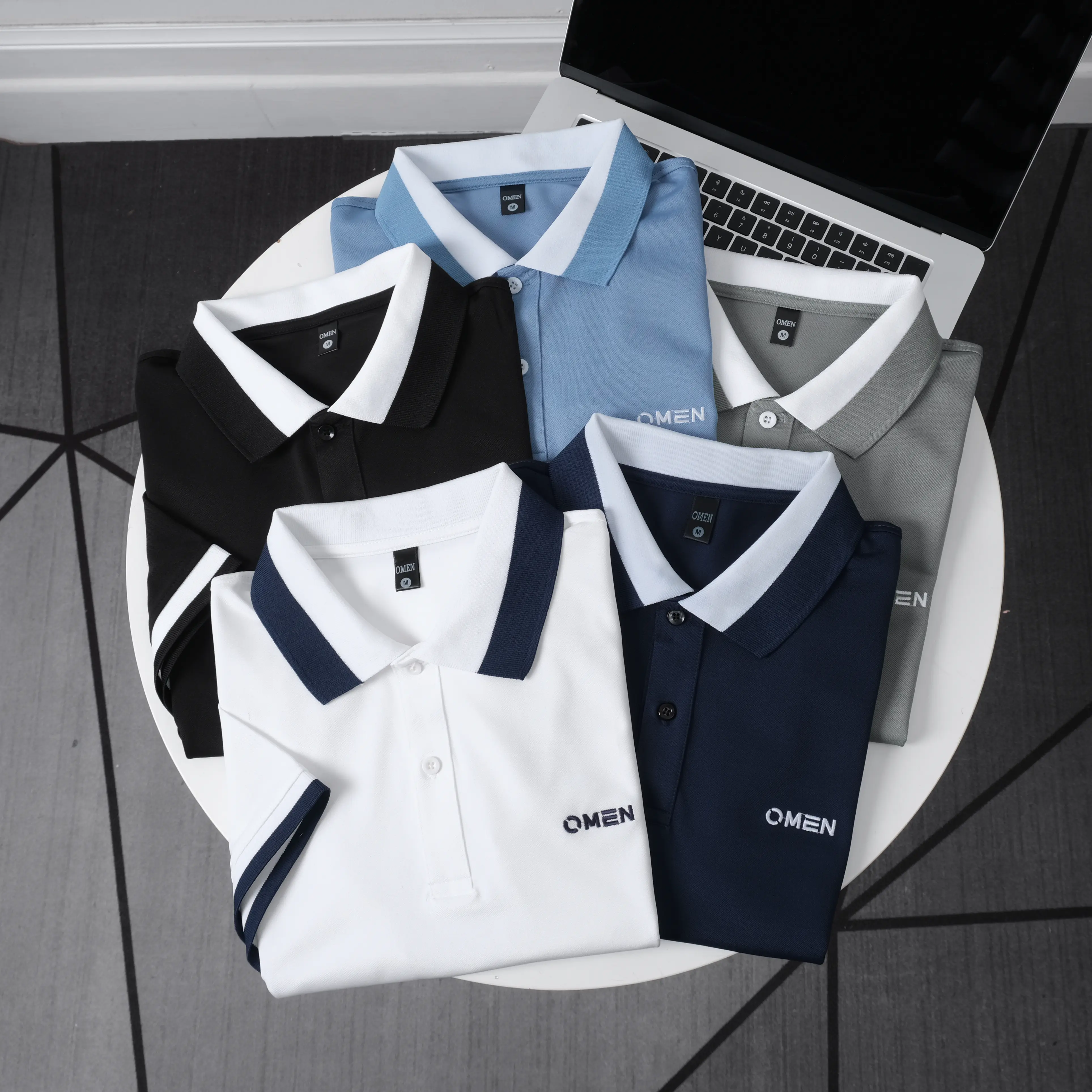 [DEAL MỞ BÁN] Combo 2 áo Polo Omen vải cá sấu poly Thái thêu chữ sang trọng OMP.14