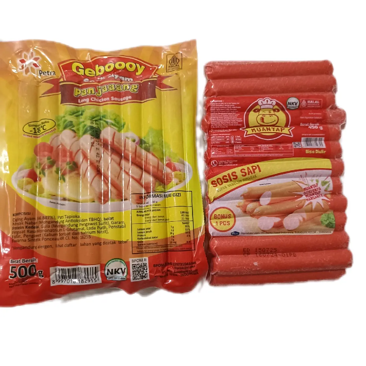 Paket mix sosis ayam + sapi ( sosis ayam isi 15pcs + sosis sapi isi 25pcs ) Ayam sapi food