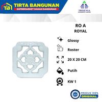 Gambar TRISENSA RO A ROYAL 20 X 20 CM ROSTER KERAMIK / LOBANG ANGIN / VENTILASI KW 1 Putih - White dari Tirta Bangunan Kota Depok 4 Tokopedia