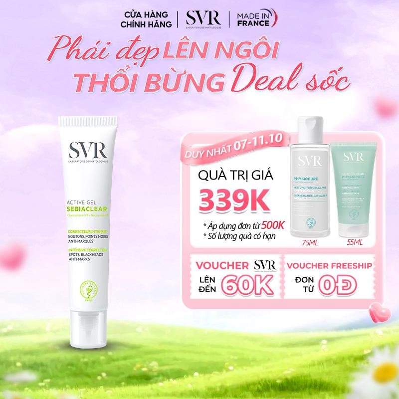 Kem dưỡng ẩm dành cho da dầu , giảm mụn SVR SEBIACLEAR ACTIVE GEL 40ml