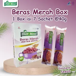 Dietmeal Beras Merah Instan Seduh Kemasan Dus Isi 7 Sachet 40Gram