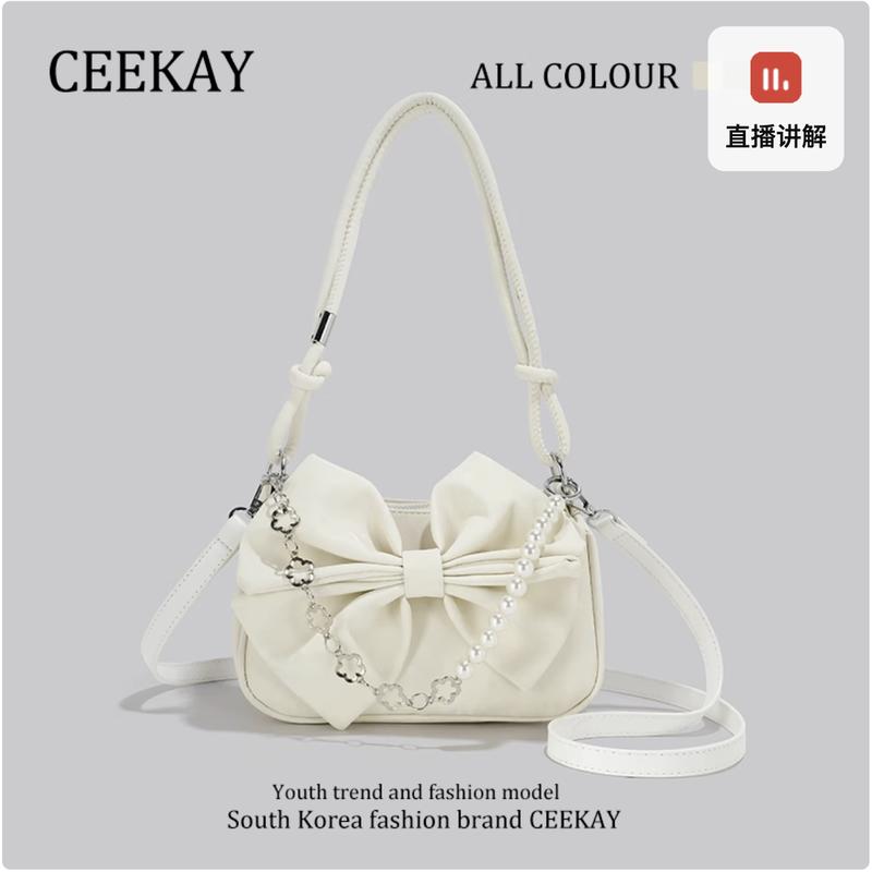 Túi xách nữ hãng CEEKAY full Hộp+Túi Da kết nơ trẻ cá tính đẹp dáng cứng sang trọng nữ tính kiểu Hàn đeo vai