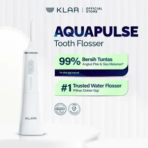 KLAR Tooth Flosser Aquapulse - Water Flosser Untuk Membersihkan Sela Gigi dan Karang Gigi Secara Sempurna - Cocok Untuk Perawatan Behel atau Kawat Gigi