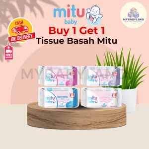 BELI 1 GRATIS 1 TISU BASAH MITU BABY WIPES GANTI POPOK 50'S | BABY WIPES GANTI POPOK 50'S Tissue popok tisu basah tissue wipes | BUY 1 GET 1