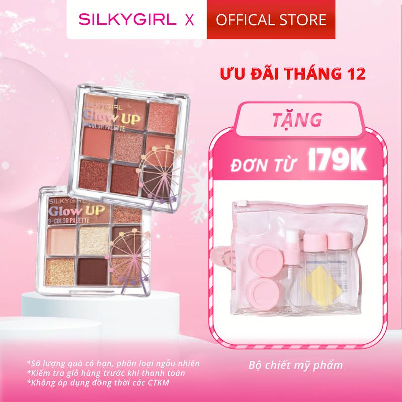Bảng phấn mắt 9 ô SILKYGIRL Glow Up 9 - Color Palette