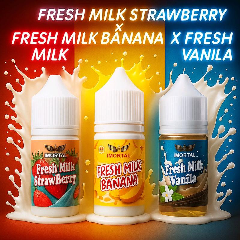 Liq-60ml Sari Buah FRESH MILK STRAWBERRY,FRESH MILK BANANA,FRESH MILK ...