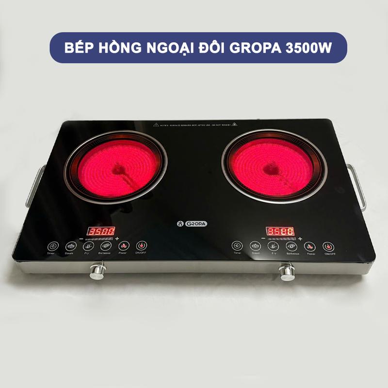   BÁN CHẠY  Bếp Hồng Ngoại Đôi MI-GROPA Bếp Điện Từ Hồng Ngoại Đa Năng 3500W Không Kén Nồi Tiết Kiệm Điện An Toàn Bảo Hành 12 Tháng 