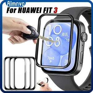 Film for Huawei Watch Fit 3 Screen Protector Jam Tangan Smartwatch for Huawei Smart Watch Huawei Fit 3 Film (tidak termasuk jam tangan)