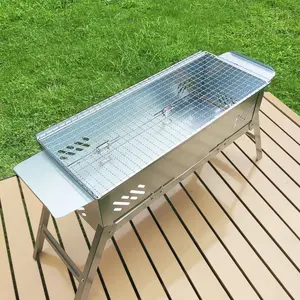 Alat Pemanggang Barbeque Grill Pan Multifungsi Portable 50x21x13cm Cocok untuk BBQ & Camping Terbuat dari Aluminium dan Besi Tahan Lama Mudah Digunakan - Kitchenware