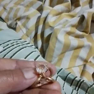 Verona Bros Cincin Syal Fashion crystal inlaid multifunctional button ring Syal Alloy Paduan