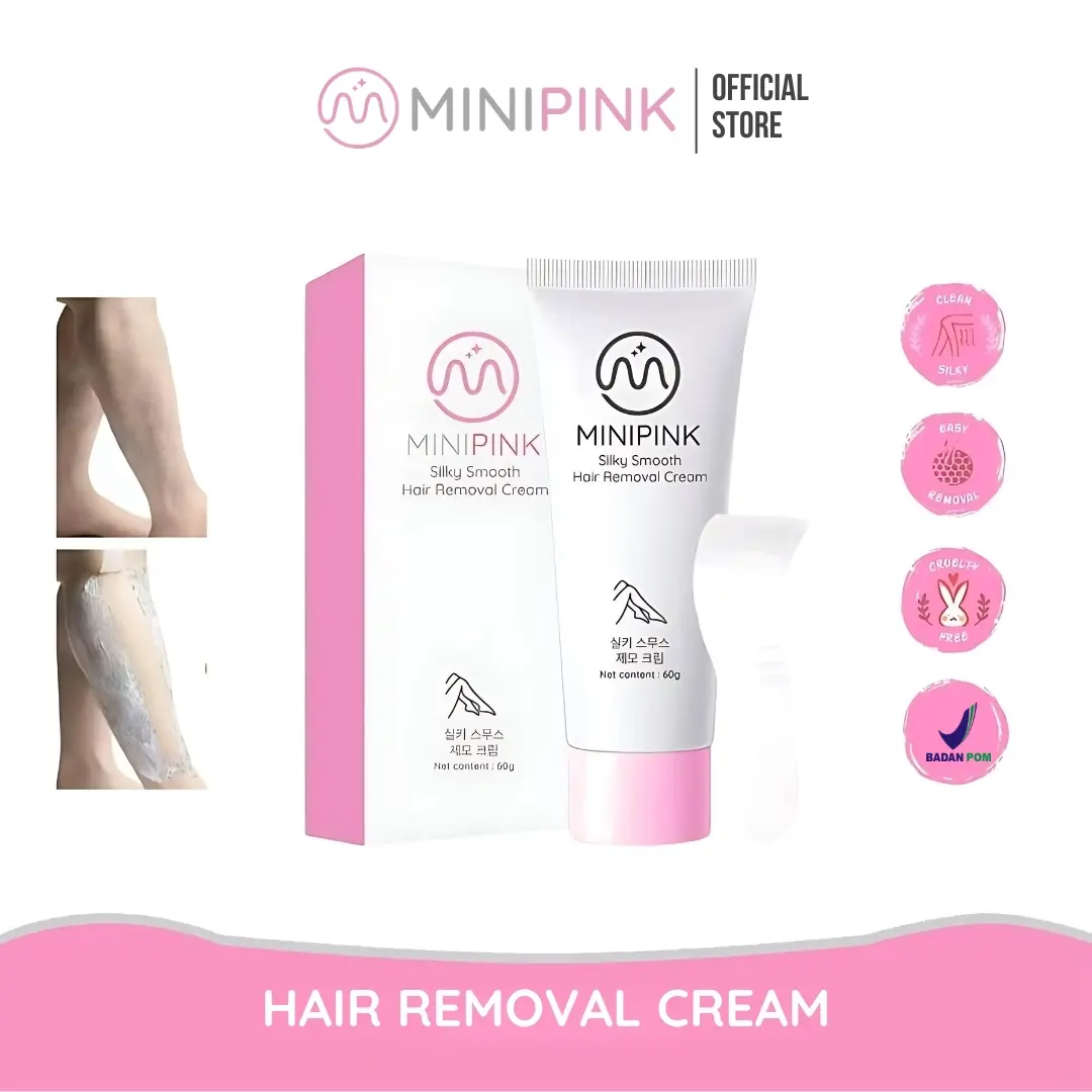 MINIPINK Hair Removal Cream Krim Waxing Penghilang Bulu Rambut Kaki Ketiak MP019