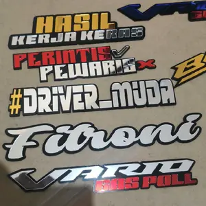Emblem Custom Timbul Akrilik Mirror Tampilan Mewah