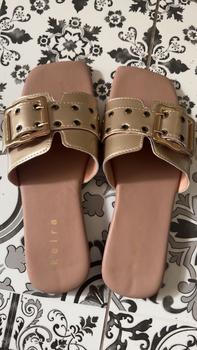 Product Review of Sandal Wanita Terbaru kekinian tahun 2025 Aluna Flat Model Teplek Gesper Sendal Korean Style Cewek from n**p 0