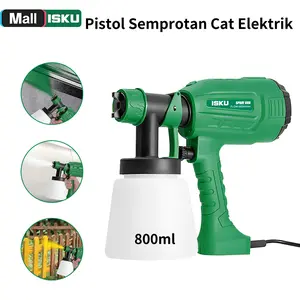 ISKU Spray Gun Elektrik 400W 800ml - Mesin Cat Semprot Listrik Tanpa Kompresor Nozzle 360° Variabel Flow Efisien & Hemat Tenaga